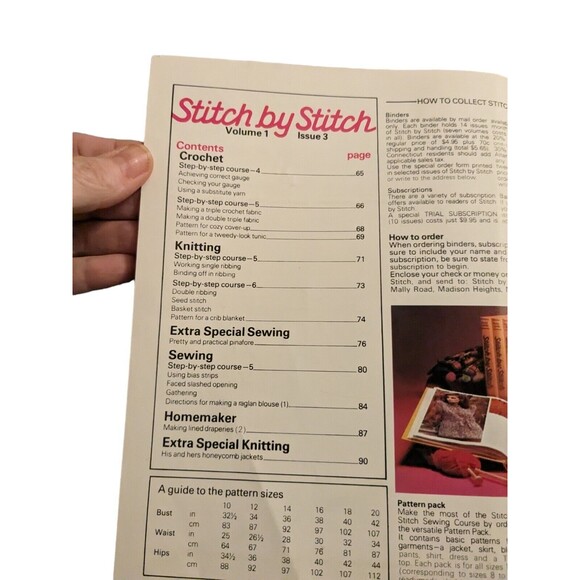 STITCH BY STITCH ISSUE 3 STEP BY STEP SEWING KNITTING CROCHET NEEDLEWORK 1982 - Picture 3 of 9